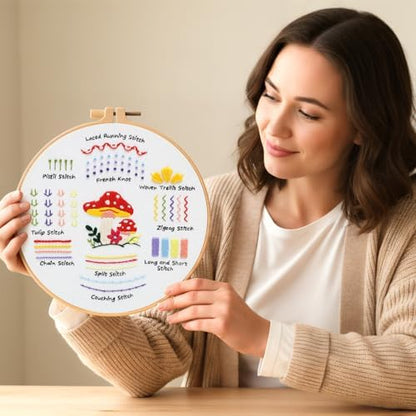 Louise Maelys 3 Pack Embroidery Kit for Beginners Learn Basic Stitches DIY - Image 6