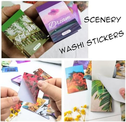PRSTINCOL Washi Stickers Set, Assorted Colors, 6 Sets 300 Pcs - Image 4