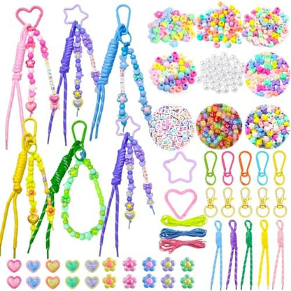 828 PCS Paracord Keychain Kit, Bead Keychain Kit for Making Bag Charms Kit by HejVulkan