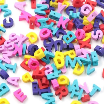 100 Pcs 3D Letter Polymer Clay Beads Mixed Heishi Spacer Beads Supplies for DIY Bracelet Earring Necklace Jewelry Making - Image 2