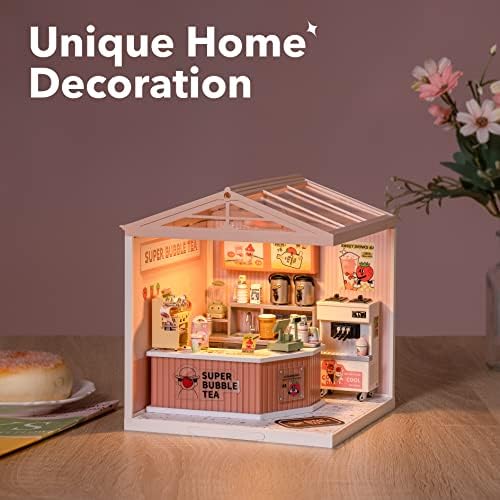 Super Creator-Mini Blocks Model Building Set for Adults, Miniature Plastic House Kit Super Store-Building Blocks Toys for Adult, DIY Crafts/Hobbies for Adult (Double Joy Bubble Tea) - Image 2