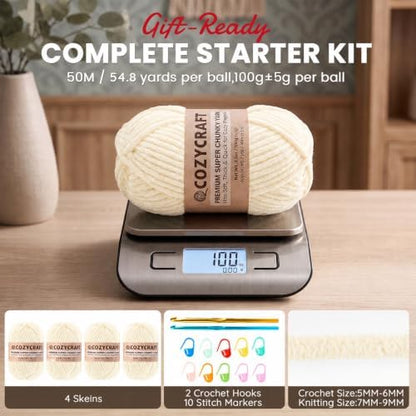 Chunky Chenille Yarn Kit Size 6 for Crocheting Knitting Handcraft Weaving - Image 2