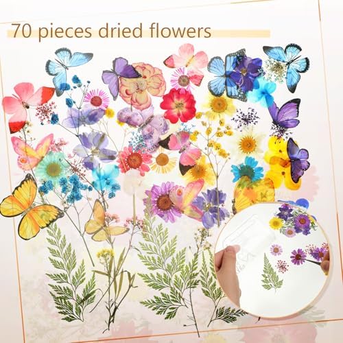 TaoBary 152 Pcs Dried Flower Bookmark Set DIY with Tassels, Rainbow Color - Image 5