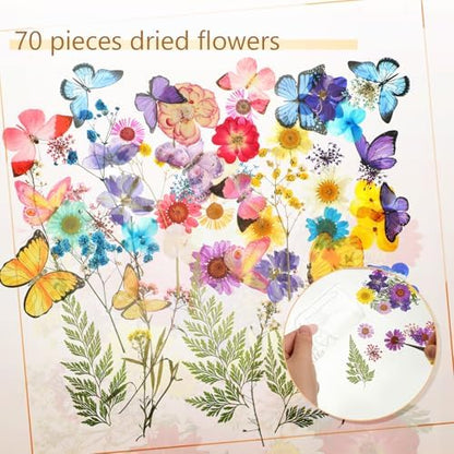 TaoBary 152 Pcs Dried Flower Bookmark Set DIY with Tassels, Rainbow Color - Image 5
