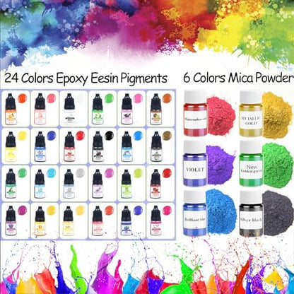 Pmbqifay Epoxy Resin 2 Gallon Kit, Clear Resin Epoxy, Resin Kit - High-Gloss,No Bubbles, Not Yellowing, Self-Leveling Art Resin Casting Resin for DIY Art,Crafts,Jewelry,Table Top,Wood & Resin Molds - Image 4