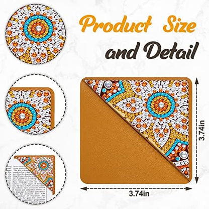 WIVICO 4Pcs Diamond Painting Bookmarks, Diamond Pearl Art Kits for Adults - Image 3