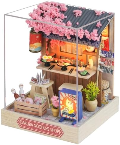 OZJAY Miniature House Kit for Adults, Mini House Kit with LED & Dust Cover by OZJAY