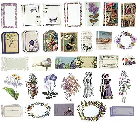 Esweny 200PCS Vintage Scrapbooking Supplies Kit, Scrapbook Sticker Paper Pack for for Planners Aesthetic Cottagecore Room Decor Wall Art Collage Album - Image 5