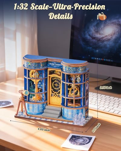 Rolife Magic Astronomy Shop Miniature Dollhouse Kit - Image 6