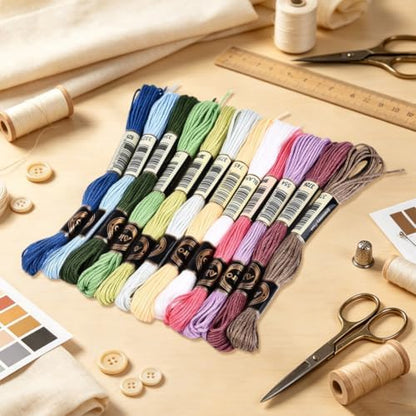 12 Skeins 105 Yards Rainbow Embroidery Floss for Jewelry Making - Image 3