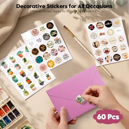 KOVIEDE 60 Pack Foldable Blank Watercolor Cards with Envelopes 4" x 6" - Image 6