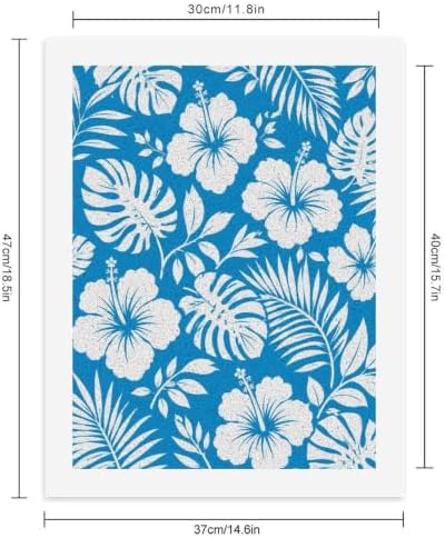Bozfoxa Paint by Numbers Kit for Adults Beginner Blue Tropical Floral - Image 2