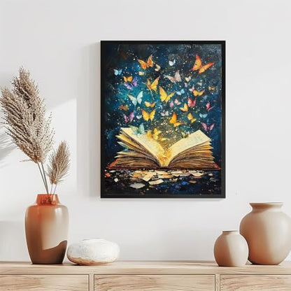 TCDZMYGS Book Paint by Numbers Kit for Adults Beginner,Butterfly Adult Paint by Number Kits on Canvas Without Frame,DIY Acrylic Oil Painting by Numbers Kits for Home Wall Decor 16x20 inch - Image 2