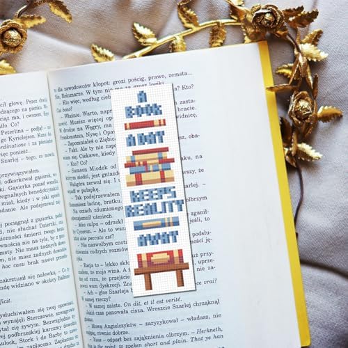 FREEBLOSS 6 Set Cross Stitch Bookmark Kit Books Pattern 6 * 20CM - Image 5