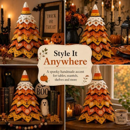 2026 New Christmas & Halloween DIY Quilted Fabric Tree Kit, 3D Layered Sewing Craft Set for Beginners, Christmas Tree Quilt Kit, Handmade Tabletop Holiday Decor, Gift for Craft Lover - Image 6