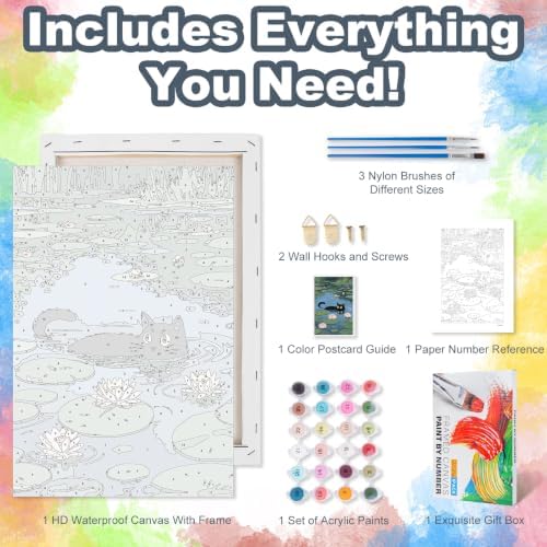 Black Cat Framed Paint by Numbers Kit for Adults Beginner 8x12 inch - Image 5