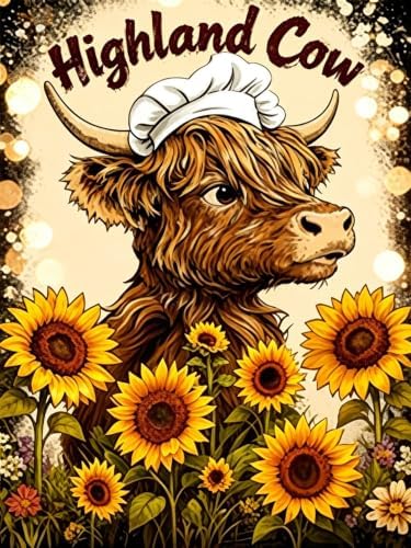 Highland Cow Diamond Art Kits for Adults, Diamond Painting Kits for Adults by croshom