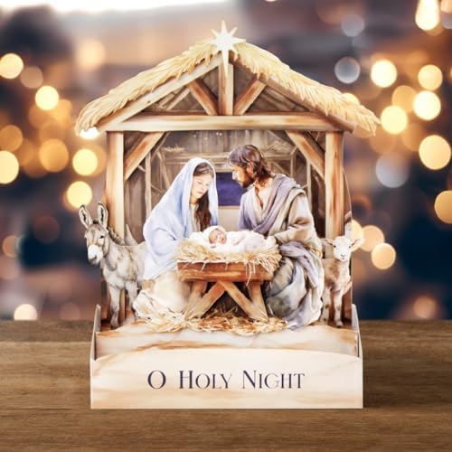 Katy Sue Nativity Scenes Pop Up Christmas Card Making Kit for Adults. Makes 12 Cards & Contains Nativity 3D Die-Cut Decoupage, Supports, Envelopes, Instructions & Foam Pads for Christmas Card Making - Image 5