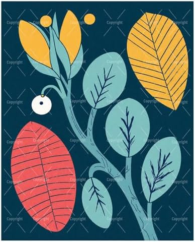 Botanical Paint By Numbers Kit For Adults - Diy Modern Plant Leaves Painting On Canvas 16X20 In, Acrylic Paint Set, Suitable For Beginners, Bedroom Decor Art For Home Decoration Or Gifts, Unframed by Unknown