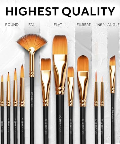 Complete Acrylic Paint Set – 24х Rich Pigment Colors – 12x Art Brushes with Bonus Paint Art Knife & Sponge – for Painting Canvas, Clay, Ceramic & Crafts, Non-Toxic & Quick Dry – for Kids & Adults - Image 4