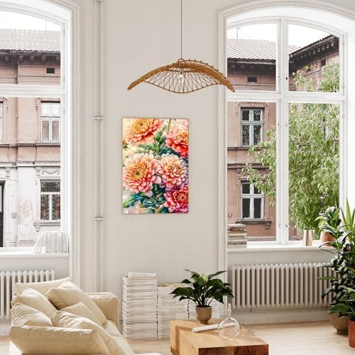 xcemhil Flowers Paint by Numbers Kit for Adults Beginner, Flowers Paint by Number for Adult, Acrylic Paint by Numbers Kits Suitable for Home Wall Art Decor Gifts 16x20 Inch - Image 3