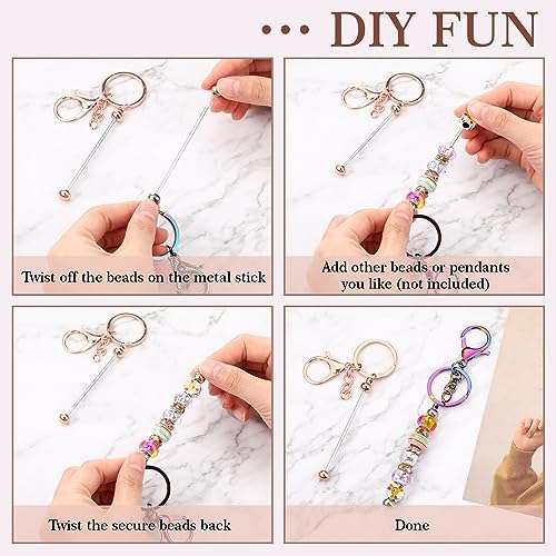 Tondiamo 24 Pcs Beadable Keychain Bar - Image 5