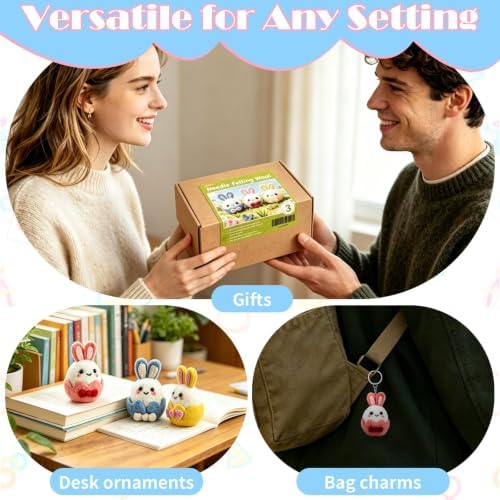 Voduynl Felting Supplies with Step-by-Step Video, Safety Guide & Instruction Cards - Animal Needle Felting Starter Kit for Adults & DIY Beginners - Image 5