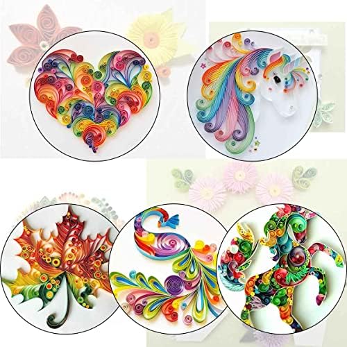12 Pcs Paper Quilling Slotted Tool Paper Curling Tools Kit Quilling Needle Pen for Art Craft Different Size DIY Paper Cardmaking Project Rolling Multifunction Slotted Quilling Tool Set Handmade Tools - Image 2