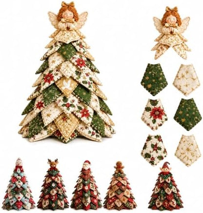 Wakczshy DIY Quilted Christmas Tree Kit, 3D Quilt Kits for Beginners, Elf by Wakczshy