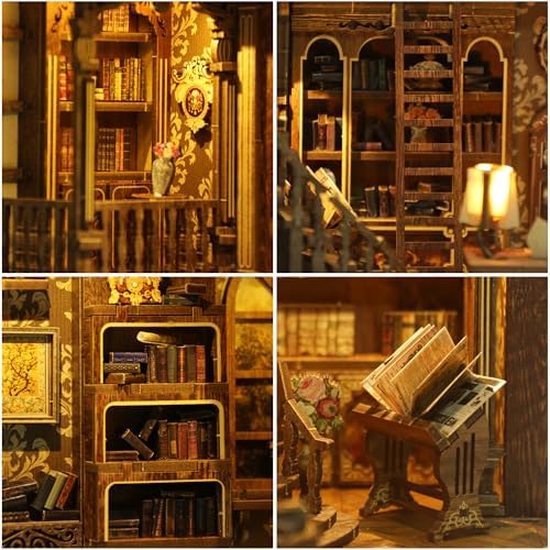 CRIOLPO Book Nook Kits DIY Miniature House Kit with LED Light for Adults - Image 5