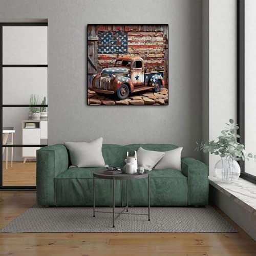 CHWGLFGG Vintage Truck Paint by Numbers Kit for Adults On Canvas 16x16inch - Image 3