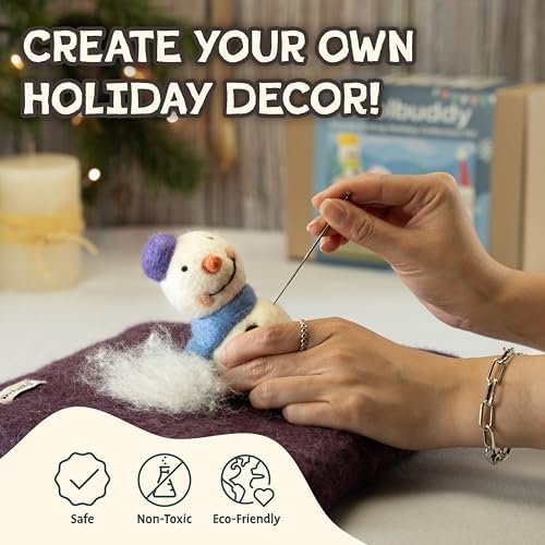Woolbuddy Needle Felting Kit Starter Set (Christmas) for Beginner & Adults - Image 3