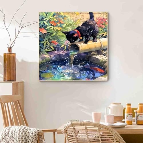Black Cat Paint by Numbers Kit for Adults Beginners 15.7X15.7 inch - Image 4