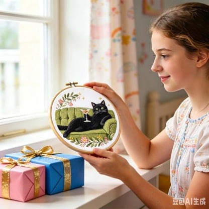 niurenmaoyi Funny Embroidery Kit for Beginner,Needlepoint Kit for Adult - Image 6