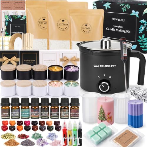 BISWYLBLJ Candle Making Kit,Soy Candle Making Supplies for Adults Beginner by BISWYLBLJ