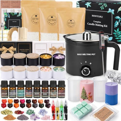 BISWYLBLJ Candle Making Kit,Soy Candle Making Supplies for Adults Beginner by BISWYLBLJ