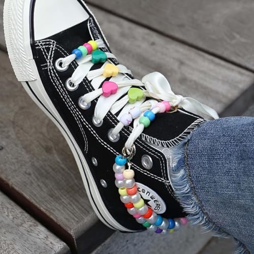 MINIMISSMIANYC 569PCS Beaded Shoe Charms for Sneaker, Acrylic Heart Star Flower Letter DIY Shoelace Charm for Women, Bag Charm kit Craft Accessories Beads Jewely Making Kit Gifts - Image 3