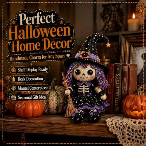 Patchwork Skeleton Witch Girl DIY Kit Craft Beginner Decoration，#E - Image 7