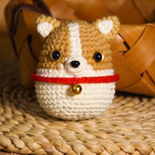 CrochetBox Khaki Dog Crochet Kit for Beginners, Easy Craft for Adults - Image 7