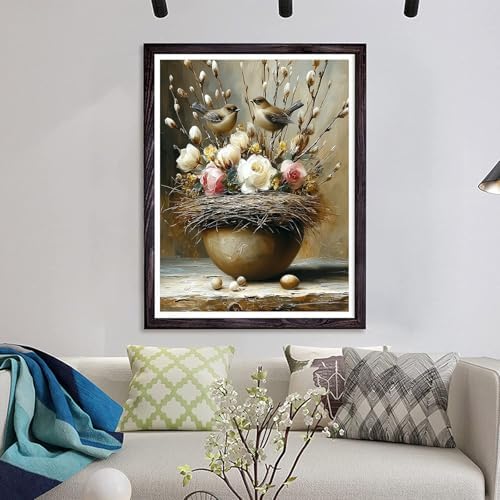 NDNXYXGS Paint by Numbers Kits for Adults,Bird DIY Painting Kit on Canvas,Flowers Color by Numbers,Large Adult Paint by Number for Wall Decor and Gifts (flower3) - Image 7