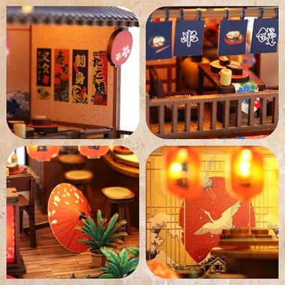 DIY Miniature House Kit, Mini House Building kit for Adults, Sushi Shop - Image 4