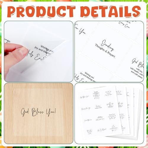 Watersay 240 Pcs Messages of Faith Peelable Stickers for Card Making - Image 3