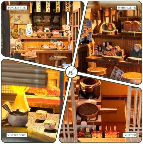 Book Nook Kit DIY Miniature House 3D Wooden Puzzle - Bridgeside Machiya - Image 6