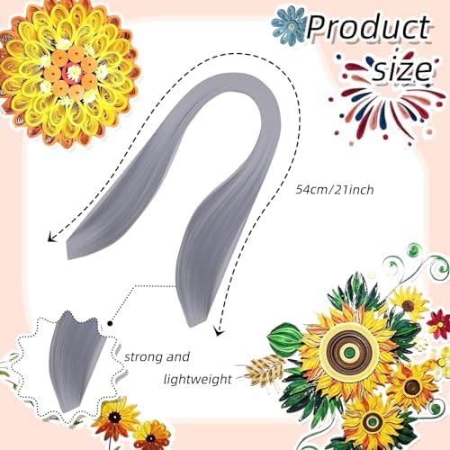 360Pcs 1/8" x 21" Quilling Paper Strips - Image 2