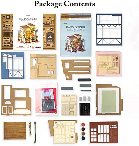 Rolife DIY Miniature Doll House Kit with Furniture for Children Adult Wooden Kits Toy (Emily's Flower Shop) - Image 5