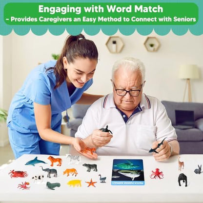Animal Matching Memory Games for Dementia Patients | Alzheimers Activities Kit w/ 36 Realistic Animal Figures & 54 Cards, Fun Brain Training Product & Meaningful Gift for Seniors and Elderly - Image 5