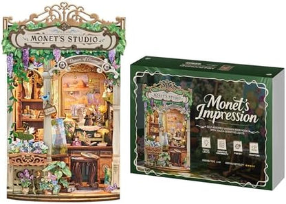 Book Nook Kit DIY Miniature House 3D Wooden Puzzle - Monet's Studio - Image 2