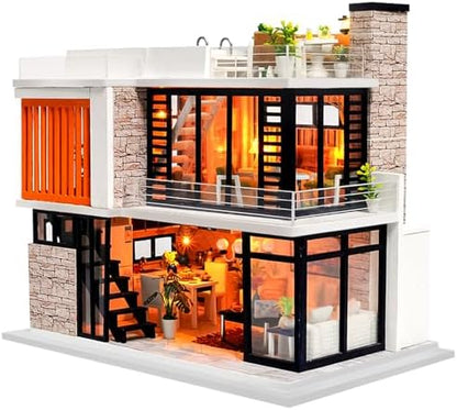 Spilay DIY Miniature House Kit for Adults, Miniature Dollhouse Building Kit by SpilayDIYDollhouseMiniature