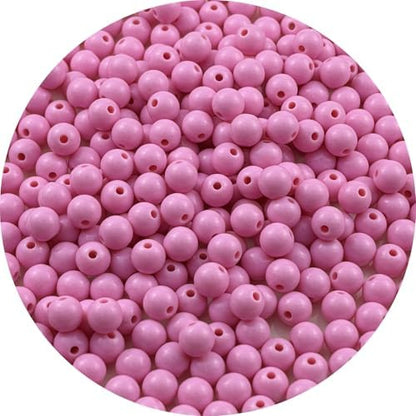 300pcs Acrylic Round Beads for Crafts 8mm Resin Candy Color Spacer Beads with Hole for Jewelry Making Sewing Crafts Decoration Necklaces Bracelets Earrings Supplies(Pink) by Unknown