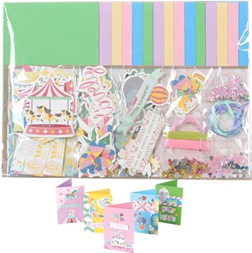 15PCS Paper Card Making Kits Colorful Handmade Greeting Card Kits DIY Making Material Set for Birthday Invitation, Thanksgiving, Christmas, Holiday Greeting Kit for Adults - Image 4